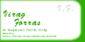 virag forras business card