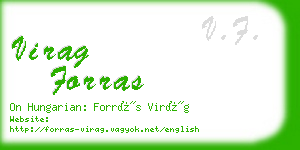 virag forras business card